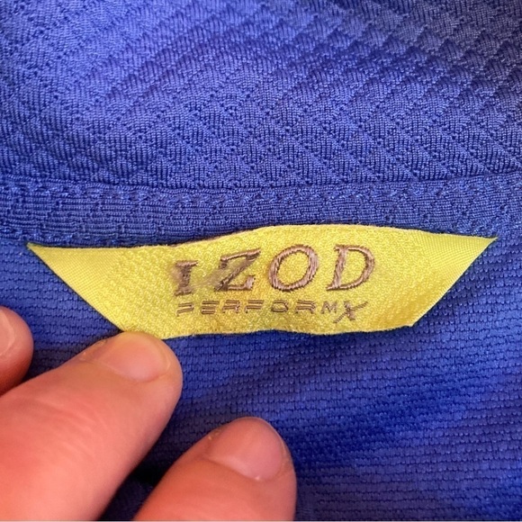 Mens Izod Perform X Pique 1/4 zip pullover - Picture 5 of 7